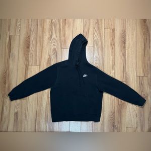 NIKE - SPORTSWEAR CLUB FLEECE - HOODIE - SIZE M - BLACK & WHITE